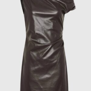 ONE SHOULDER VEGAN LEATHER STRAIGHT